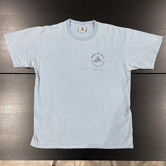 Vintage Cleveland Rock and Roll Hall of Fame Turn Table Timeline T-Shirt - M - Picture 2 of 7